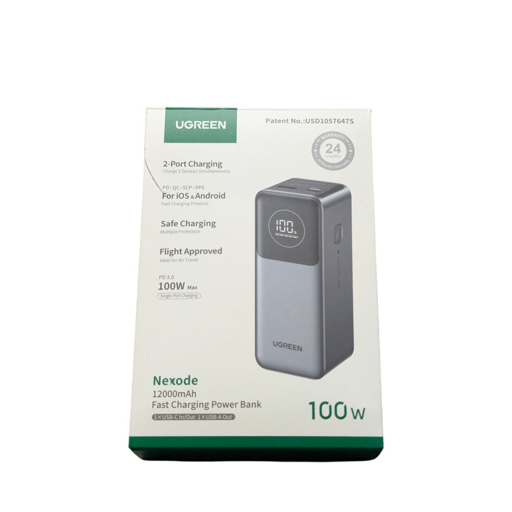 Z5O UGREEN - Nexode 100W 12000mAh Fast Charge Power Bank with Smart Display